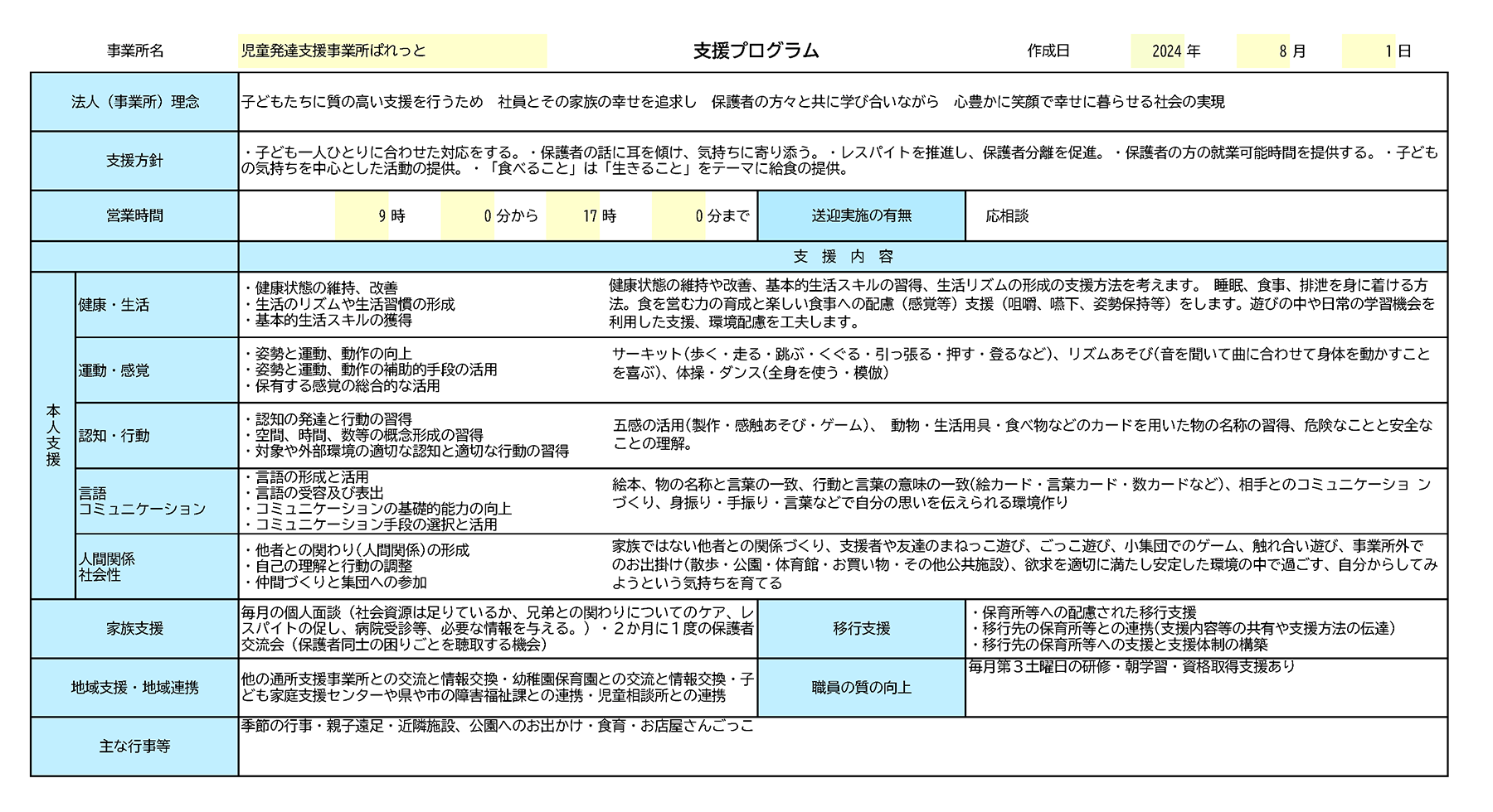 支援プログラム